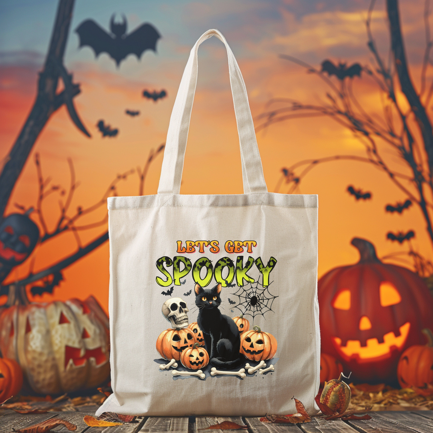 Spooky Halloween Tote Bag - Perfect for Trick or Treating - Pillow & Mug Co.