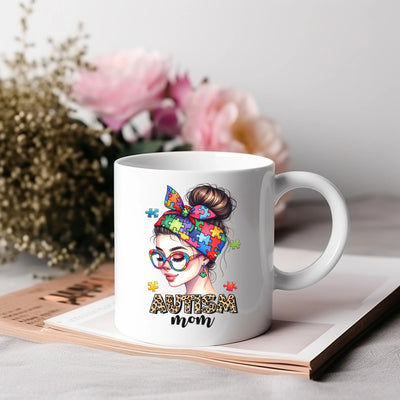 a white coffee mug with a woman's face on it