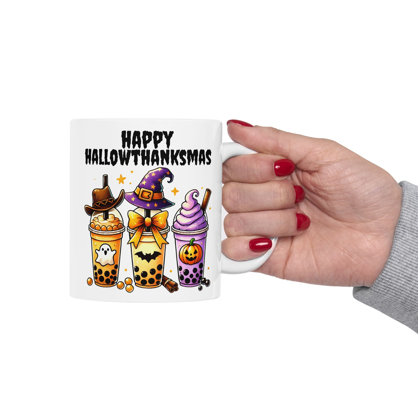 Happy HallowThanksMas Holiday Ceramic Mug 11oz - Pillow & Mug Co.