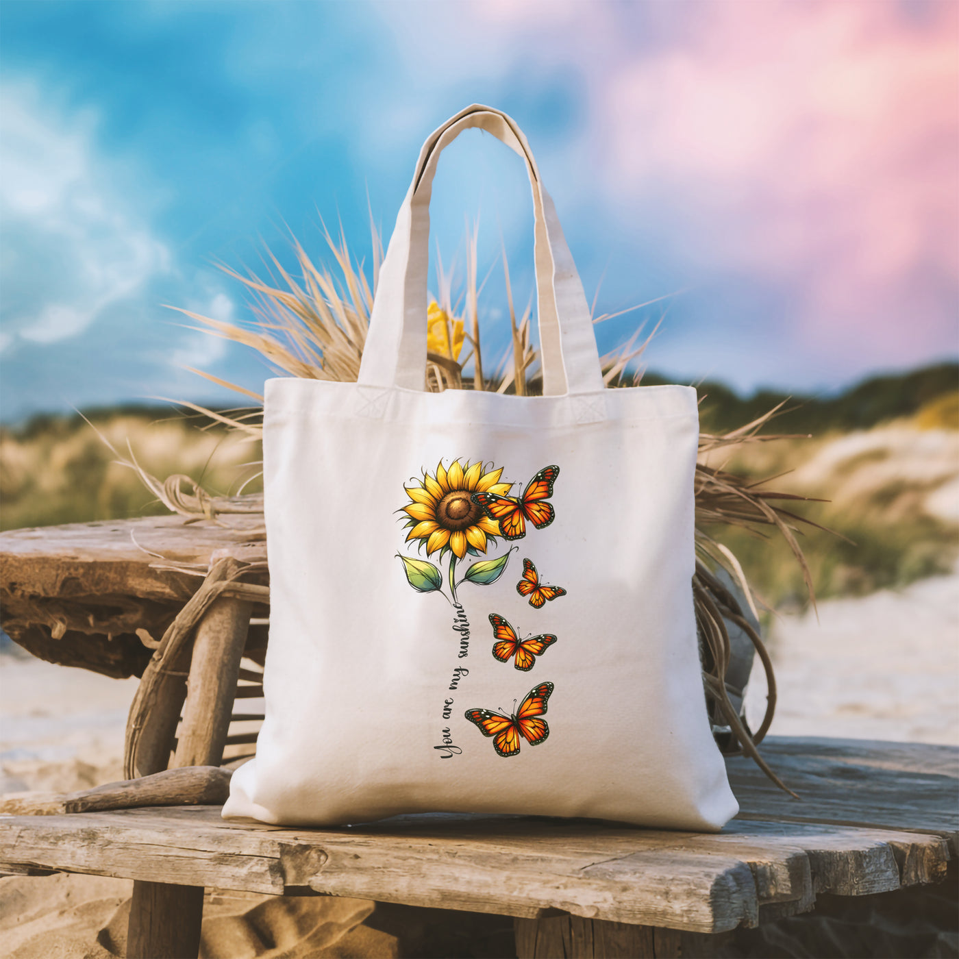 Tote Bag - Springtime Tote Bag - Ideal For Beach Outings Picnics And Adventures - Customized And The Perfect Gift For Her