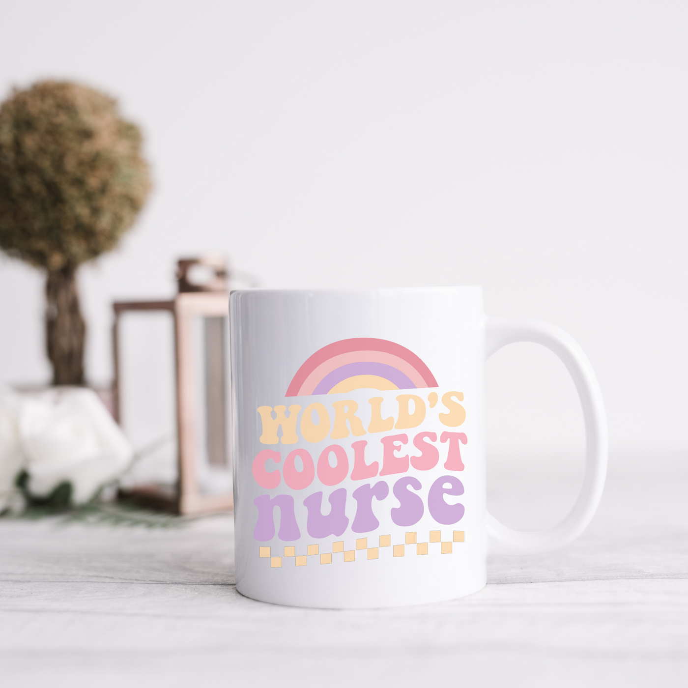 a white coffee mug with the words world's coolest nurse on it