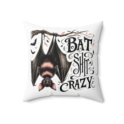 Monogrammed Hanging Bat Throw Pillow - Square Shape - Pillow & Mug Co.