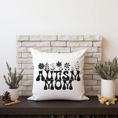 a pillow with the words autism on it