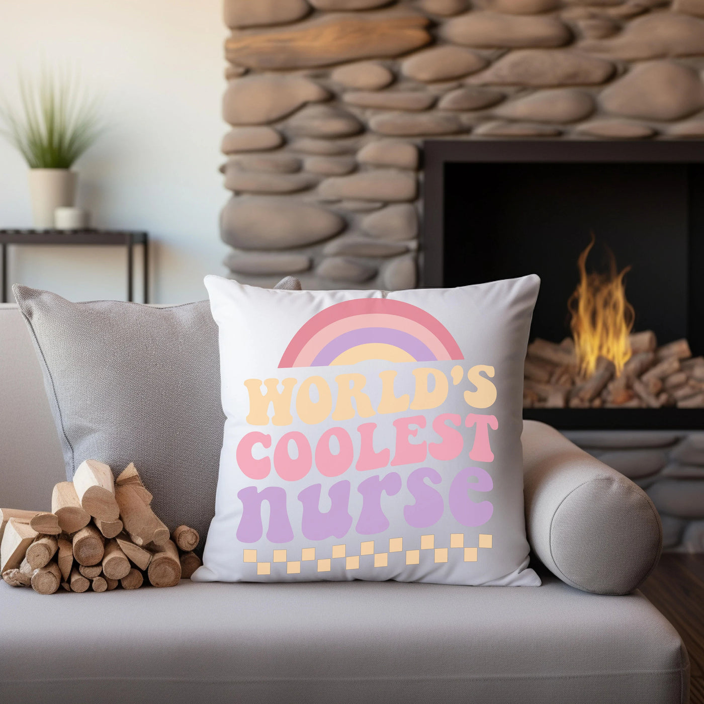 Coolest Nurse Square Pillow - Perfect Gift for Nurses  Worlds Best Nurse Cushion - Pillow & Mug Co.