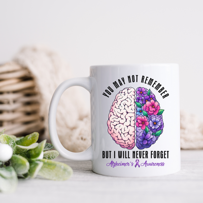 a coffee mug with a picture of a brain on it