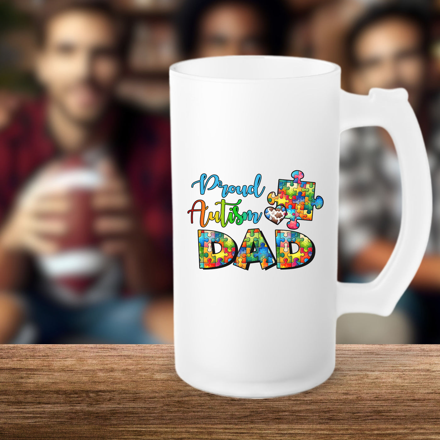 Beer Mug - Fathers Day Gift - Frosted Glass Mug For The Ultimate Mancave - Practical Gift For Dad - Ideal Gift For Beer Lovers - Party Starter Mug