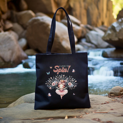 Tote Bag - I Love To Spin Tote Bag - Handcrafted Cotton Tote For Eco-Friendly Shopping