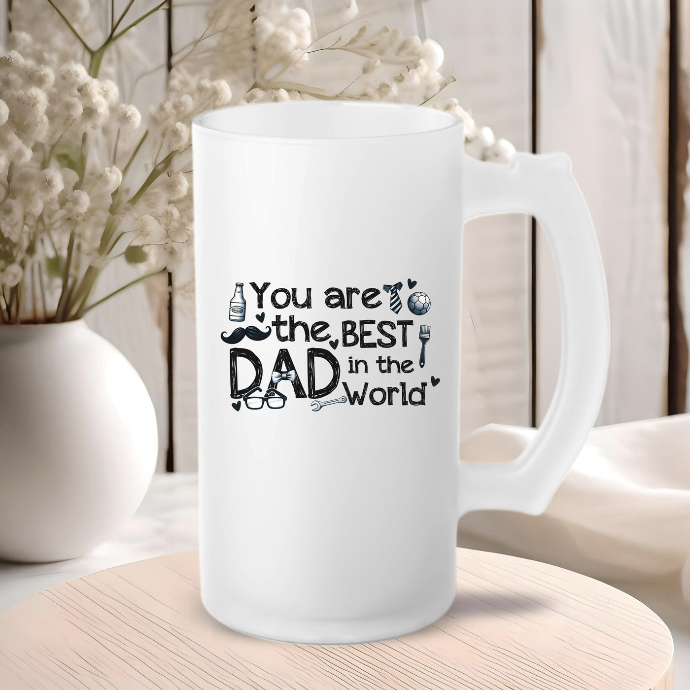 a white coffee mug with the words you are the best dad in the world