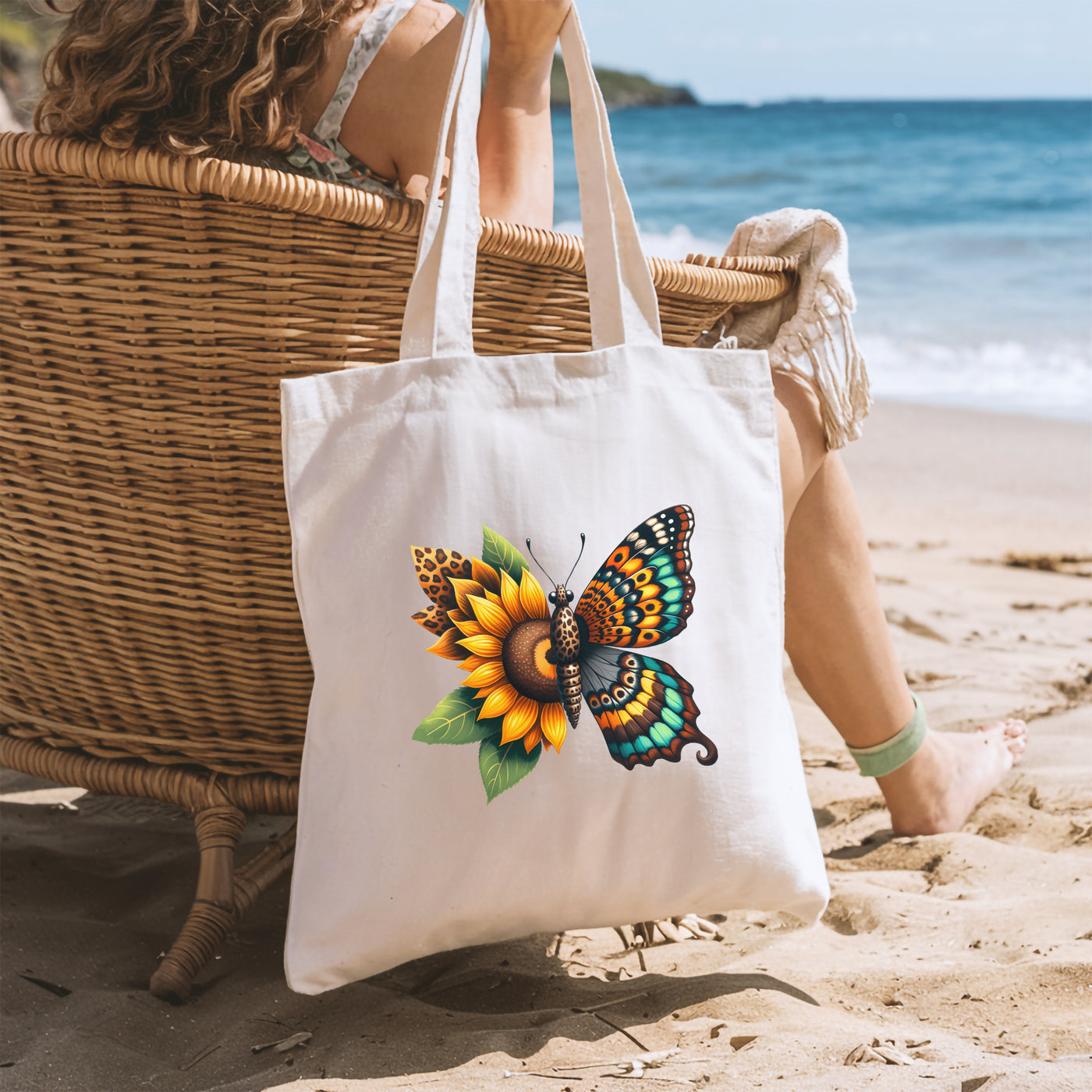 Tote Bag - Customized Springtime Tote Bag - Perfect For Beach Outings Picnics And Adventures - Ideal Gift For Her