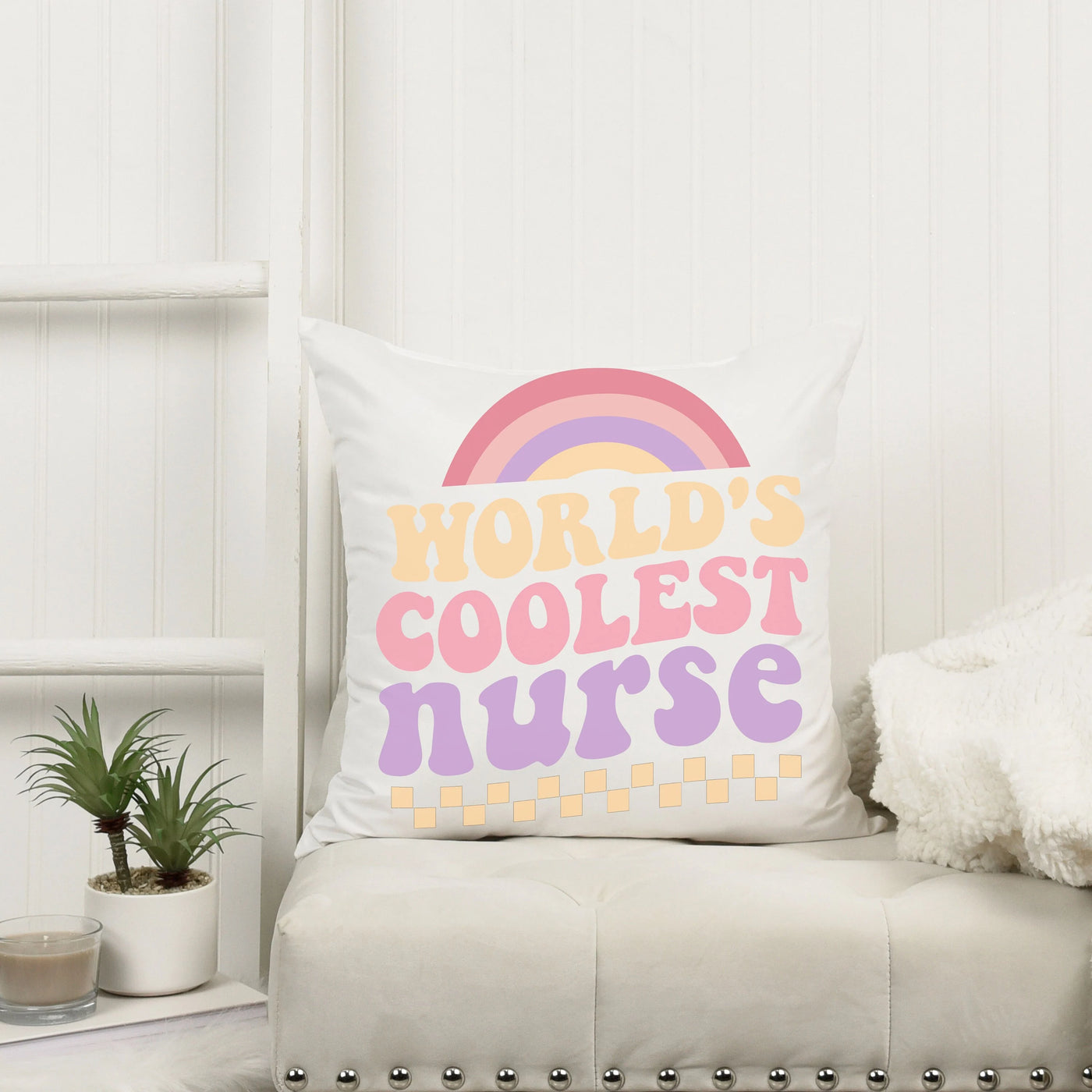 Coolest Nurse Square Pillow - Perfect Gift for Nurses  Worlds Best Nurse Cushion - Pillow & Mug Co.