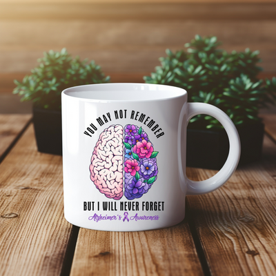 a coffee mug with a picture of a brain on it