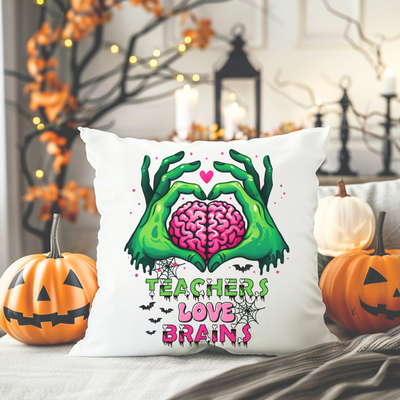 a pillow that has a picture of a brain on it