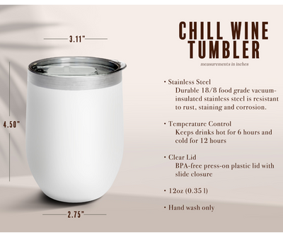 a diagram of a wine tumbler with measurements