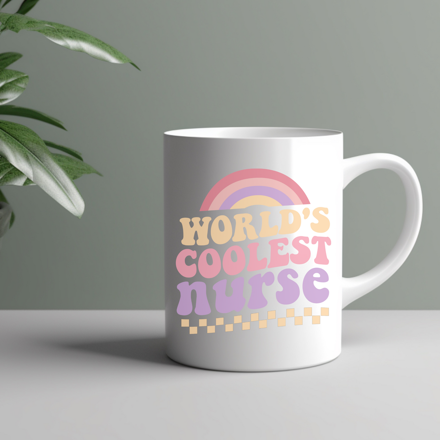 a white coffee mug with the words world's coolest nurse on it