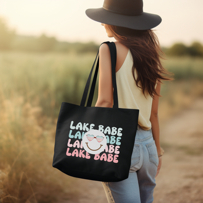 a woman wearing a hat and carrying a black bag