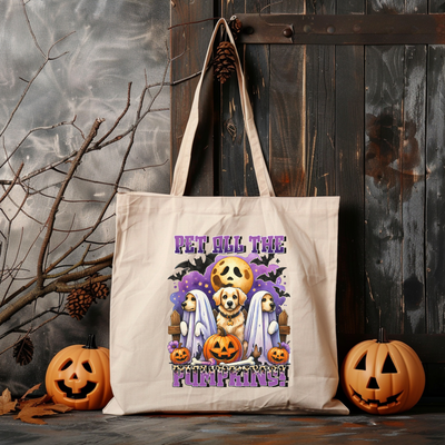 a tote bag with a picture of a dog on it