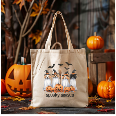 a trick or treat bag with a group of pumpkins on it