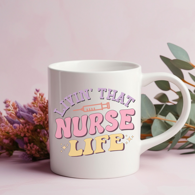 a coffee mug that says, i'm not that nurse life