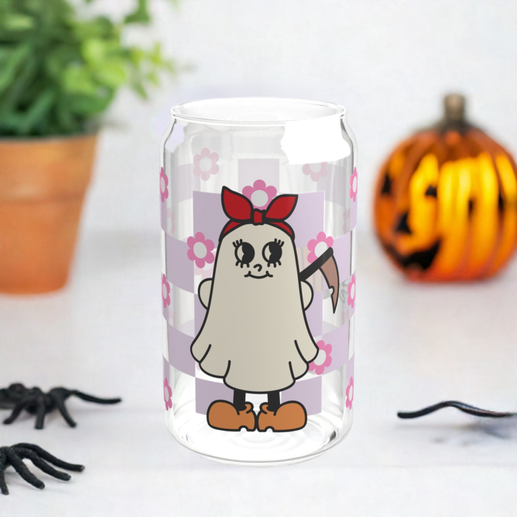 16oz Ghost Pumpkin Sipper Glass - Perfect for Halloween Parties  Unique and Spooky Drinkware - Pillow & Mug Co.