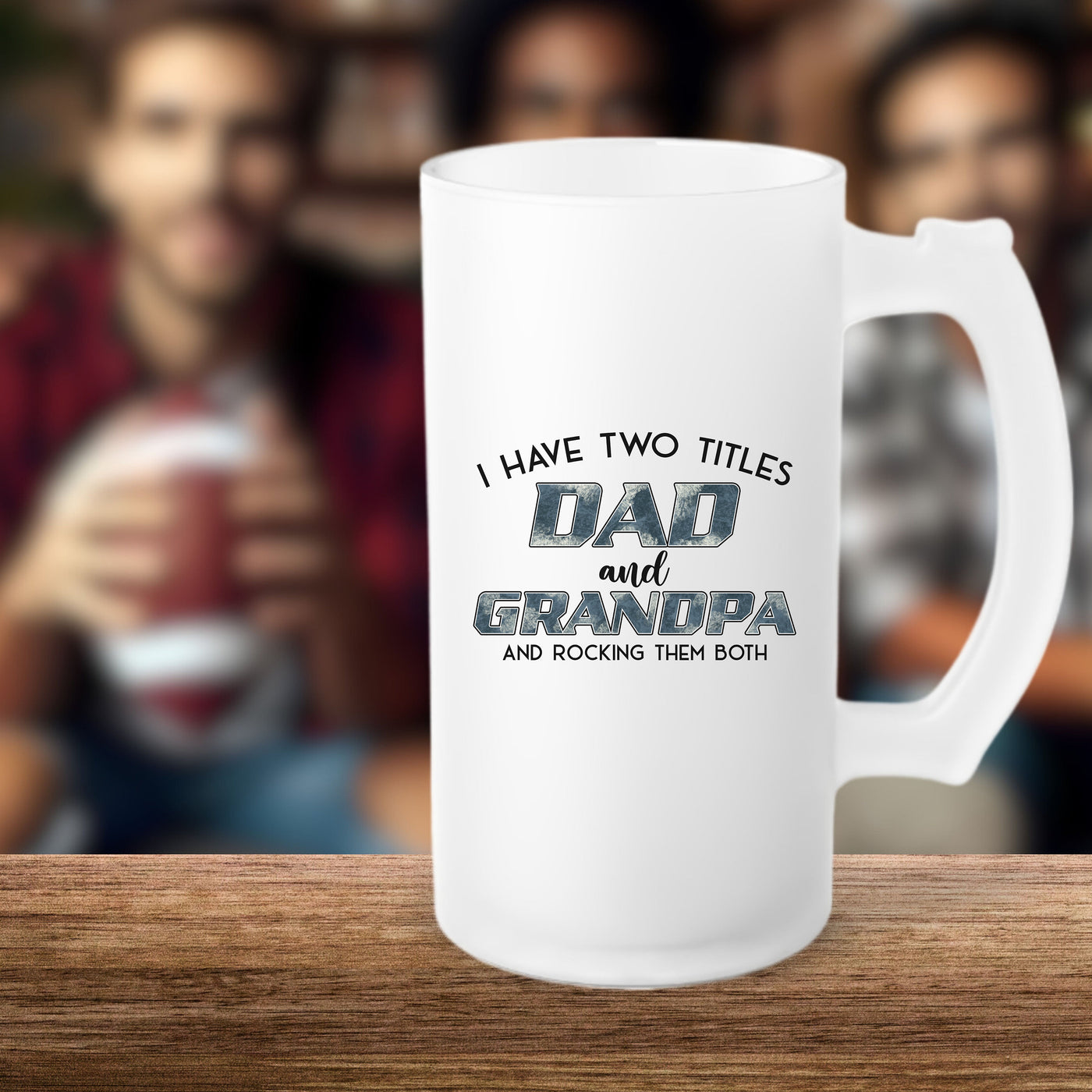 Fathers Day Gift Frosted Glass Mug for Mancaves - Ideal for Beer Lovers  Dads Get the Party Started with This Practical Mug Printify