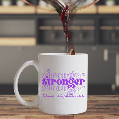 Stronger Than Alzheimers Ceramic Mug for Endurance and Hope