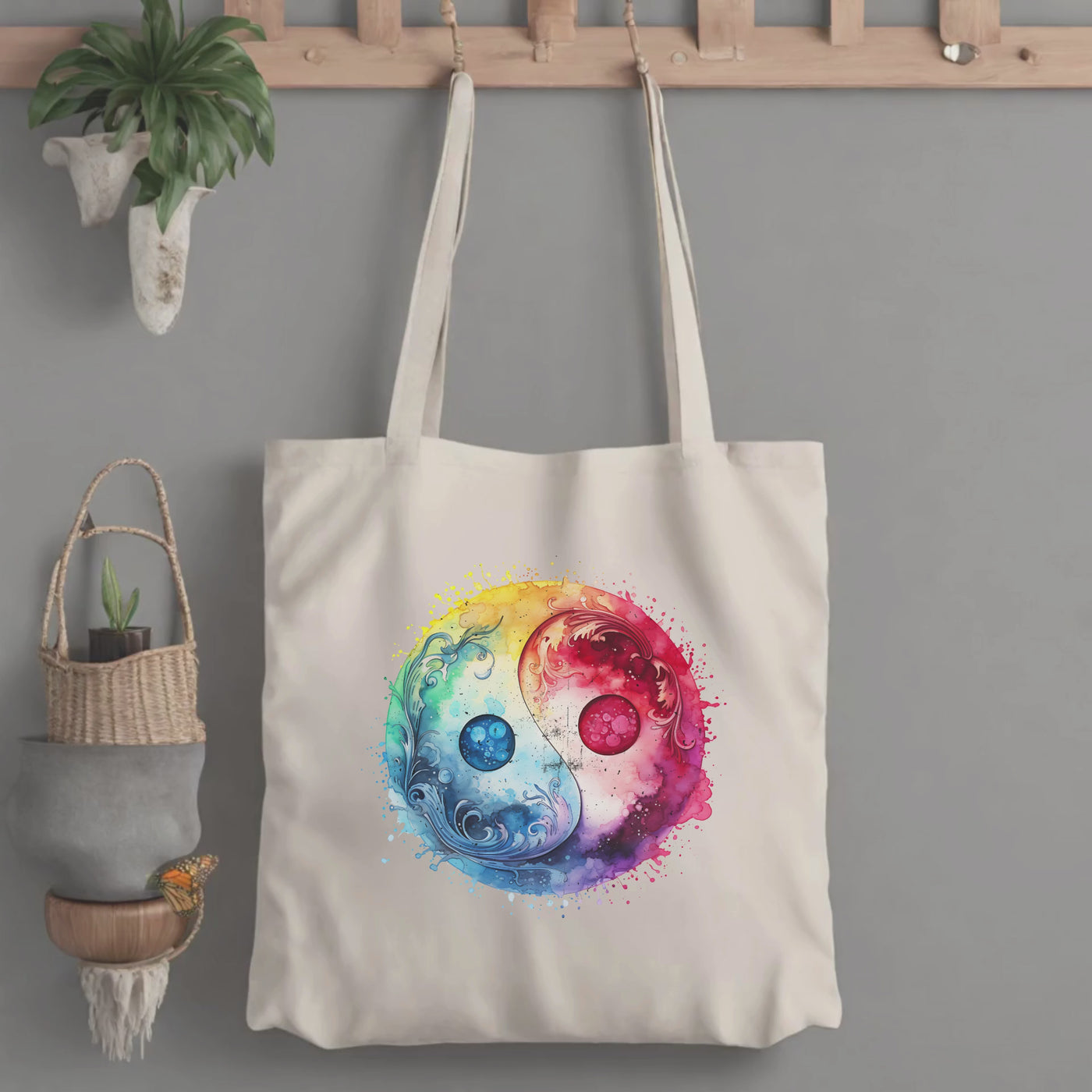 Custom Spiritual Yoga Tote Bag for Mindful Meditation - Holistic Wellness Balance Harmony Tranquility