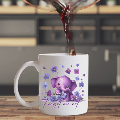 Alzheimers Awareness Ceramic Mug - Forget Me Not Design