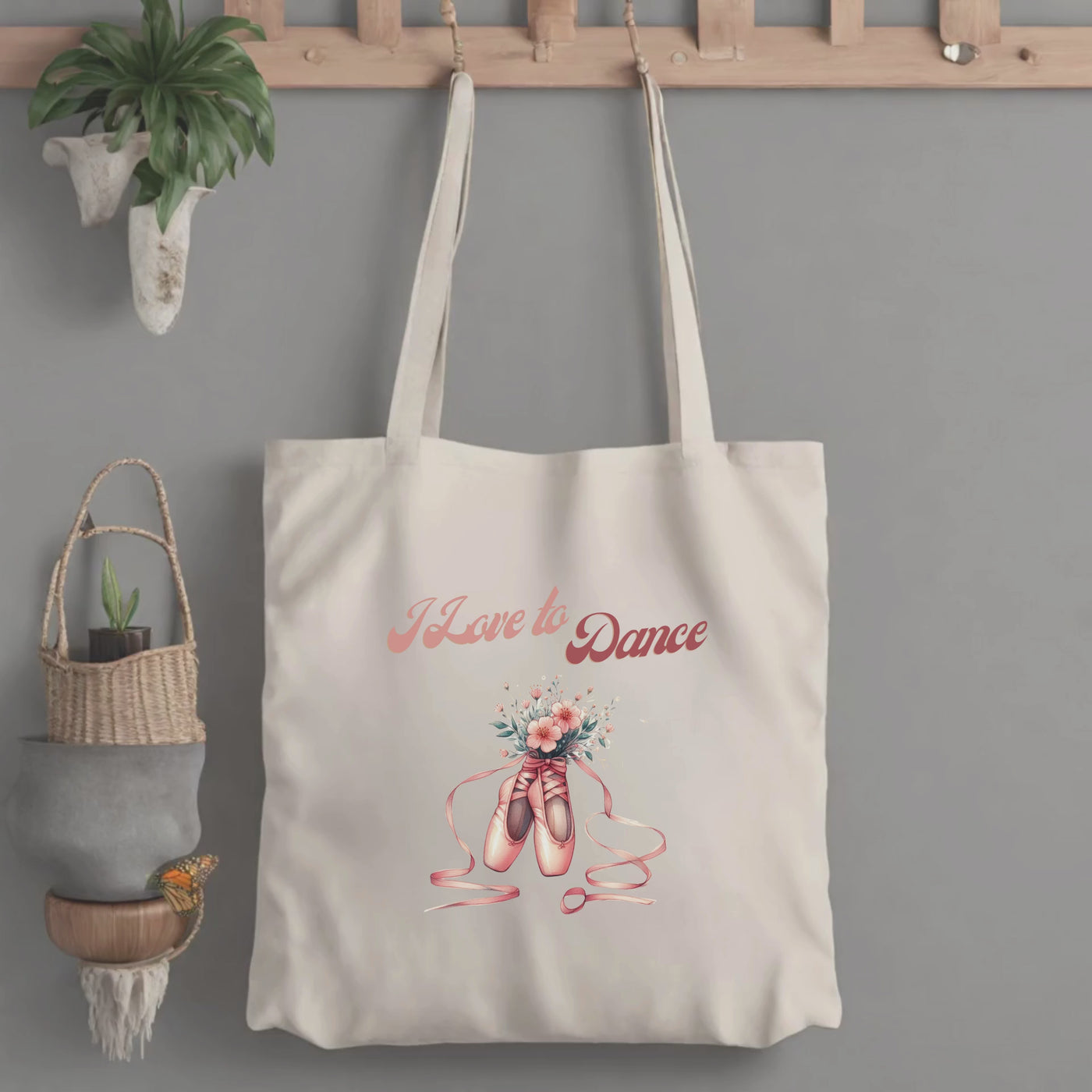 Dance Lovers Essential I Love to Dance Tote Bag - Cotton Canvas