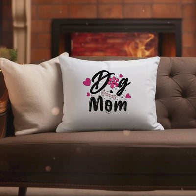 Dog Mom Square Pillow - Perfect for Any Proud Pet Owner  Cute and Cozy Dcor for Dog Lovers