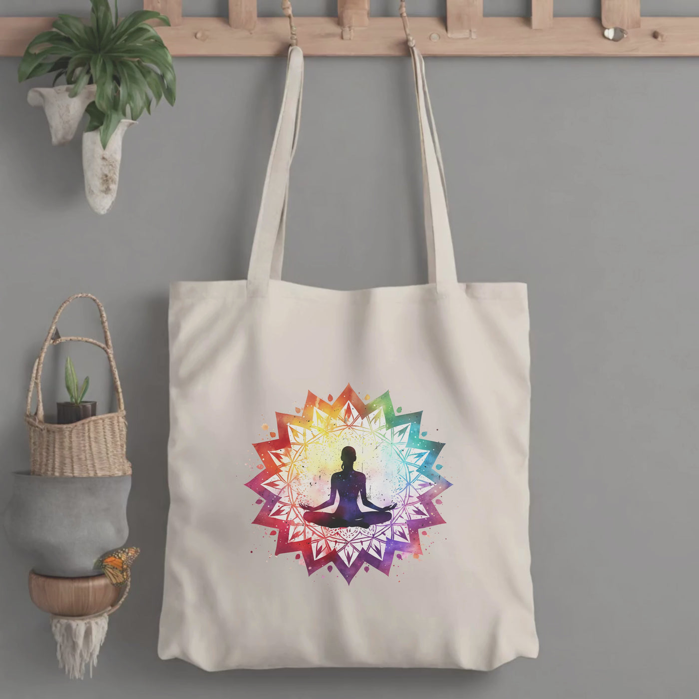 Custom Spiritual Yoga Tote Bag - Mindful Wellness for Holistic Balance and Inner Harmony