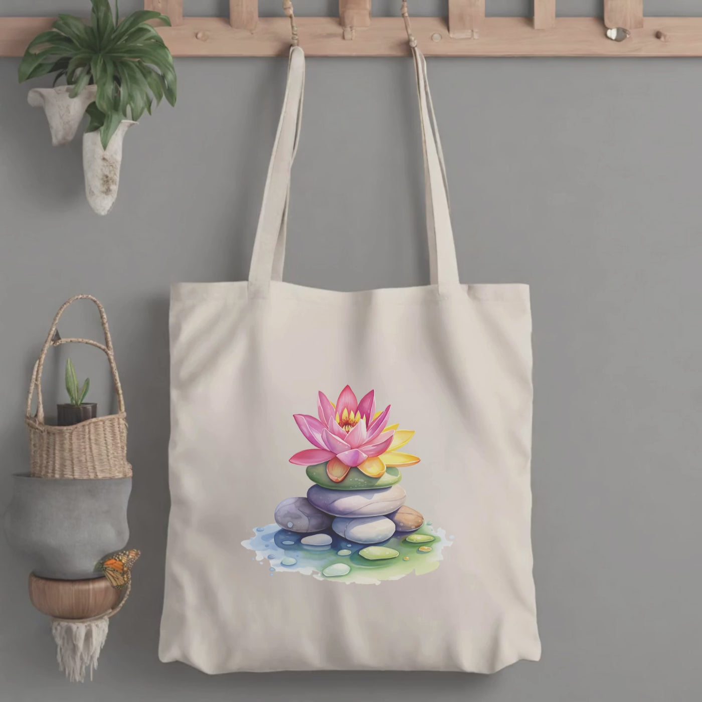 Custom Spiritual Yoga Tote Bag for Mindful Meditative Wellness - Holistic Balance and Serenity