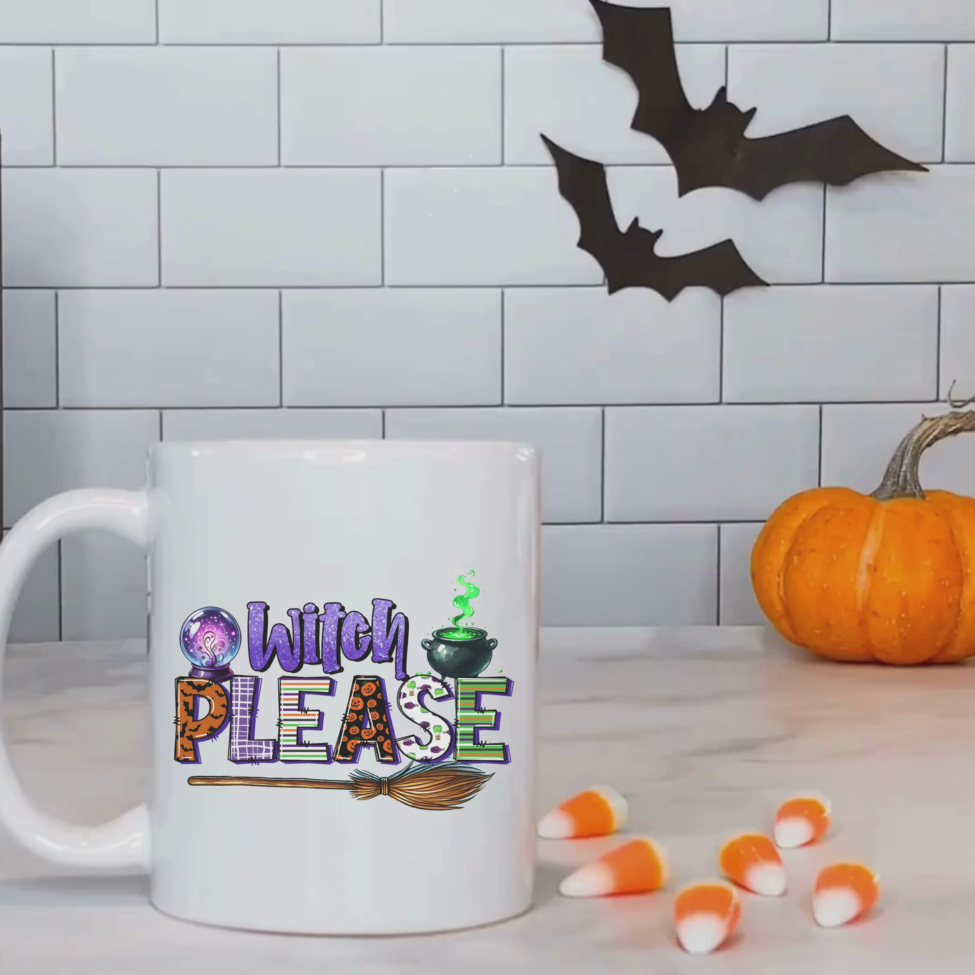 Spooky Sipping Witch Please Halloween Ceramic Mug - Perfect for Your Witchy Brew