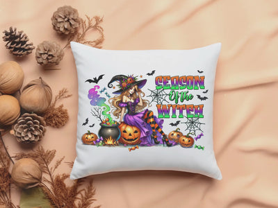 Spooky Season of the Witch Halloween Square Pillow - Hauntingly Good Home Decor for a Wicked Time