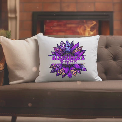 Alzheimer's Awareness Pillow - Support the Cause with Our Soft and Comfortable Design