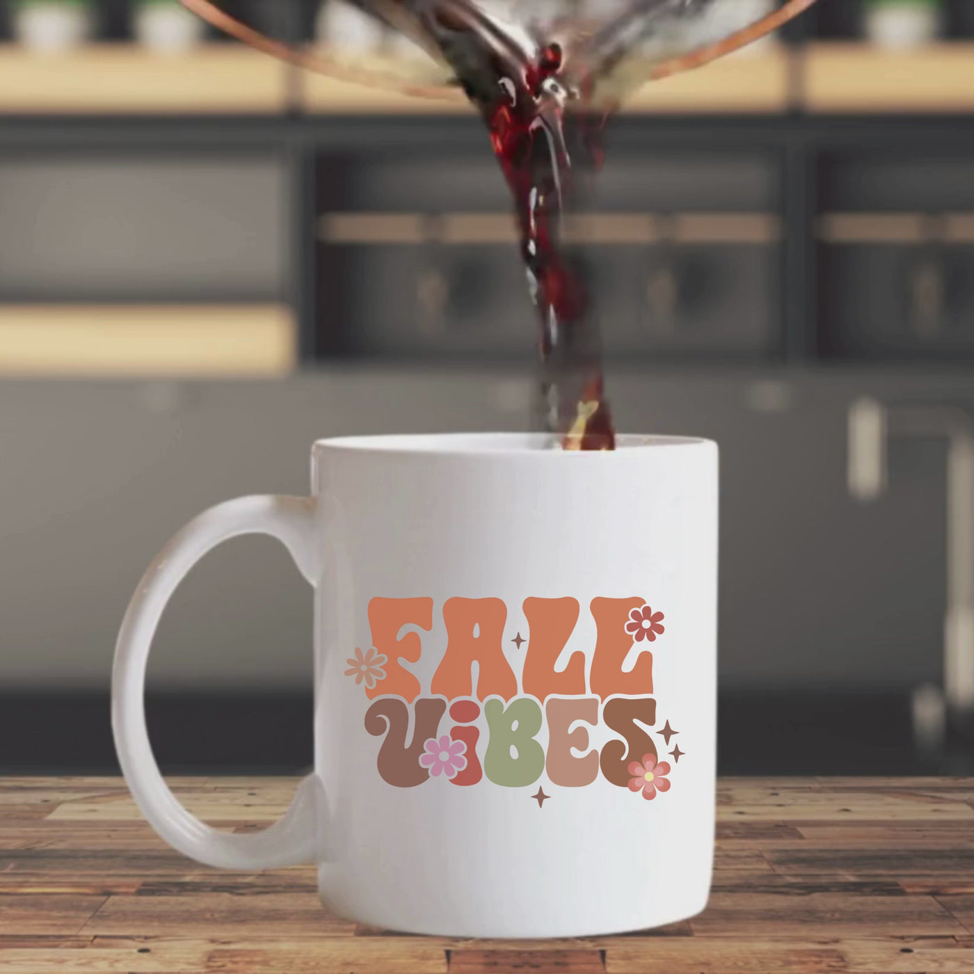 Fall Vibes Coffee Mug - Perfect for Cozy Mornings  Autumn Weather