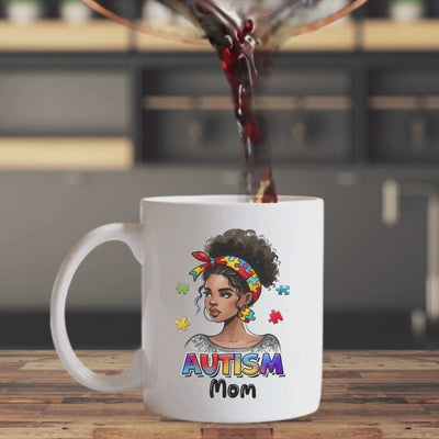 Autism Mom Ceramic Mug - 11oz  Perfect Gift for Parents of Children with Autism