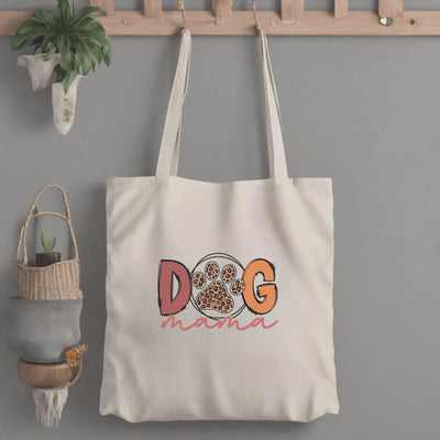 Dog Mama Canvas Tote Durable Cute  Practical for Every Dog Mom