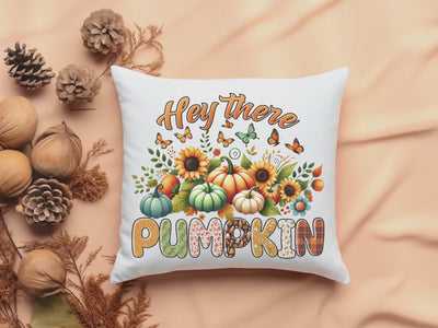 Hey There Pumpkin Throw Pillow - Festive Thanksgiving Decor