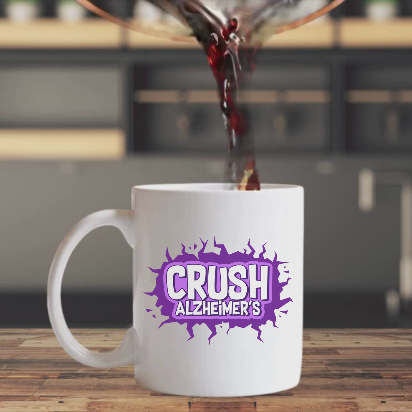 Crush Alzheimer's with Our Ceramic Mug - Perfect for Coffee Tea and More