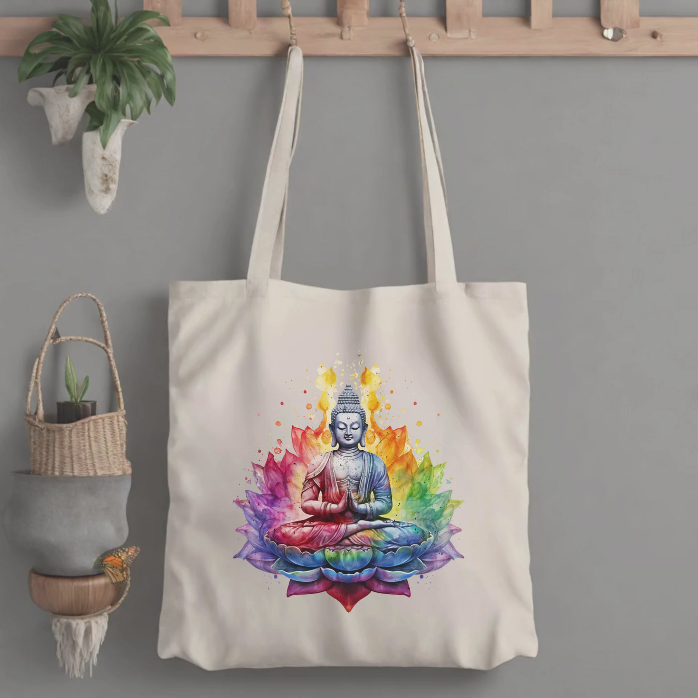 Zen-Inspired Yoga Tote Bag - Mindful Meditative Design for Balance Harmony and Tranquility - Holistic Wellness Bag