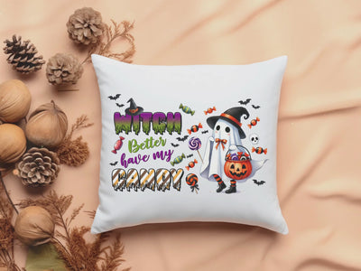 Halloween Candy Witch Pillow - Fun  Festive Accent for Your Home