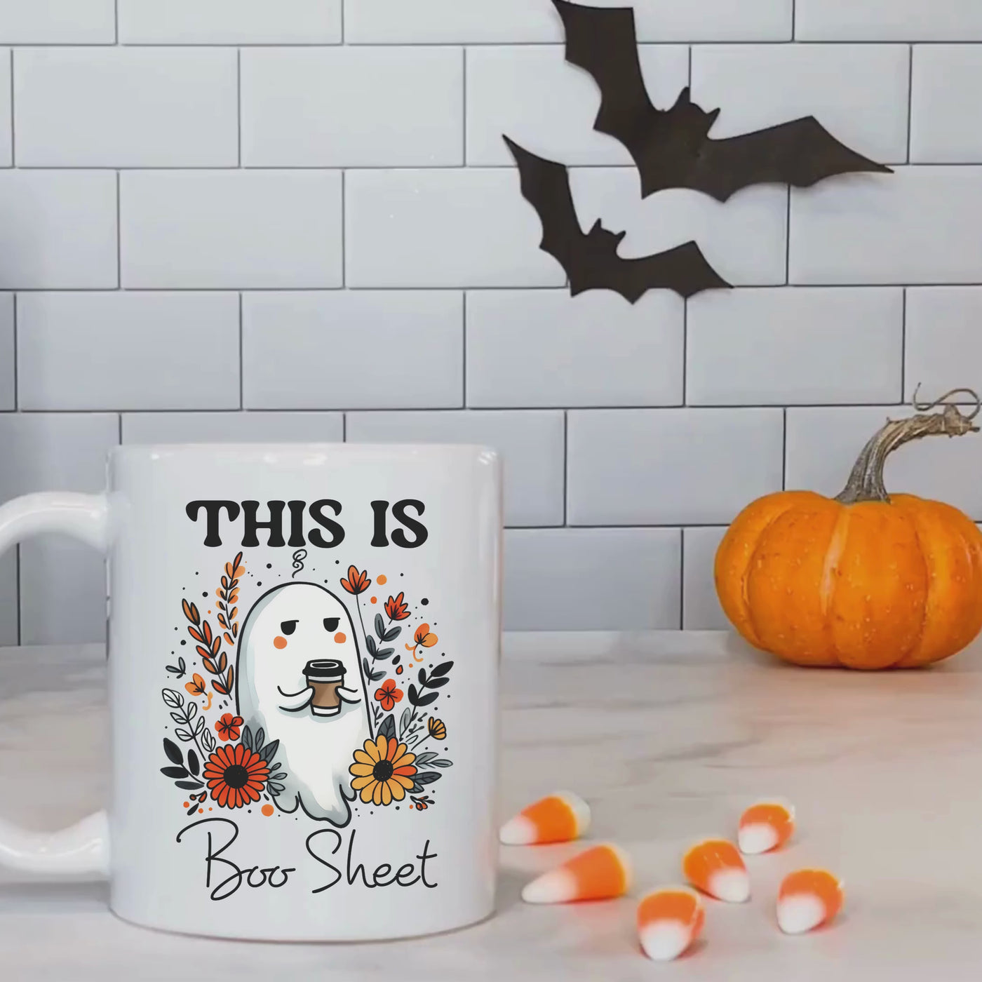 Boo Sheet Halloween Ceramic Mug - Spooky and Stylish Mug for Any Occasion