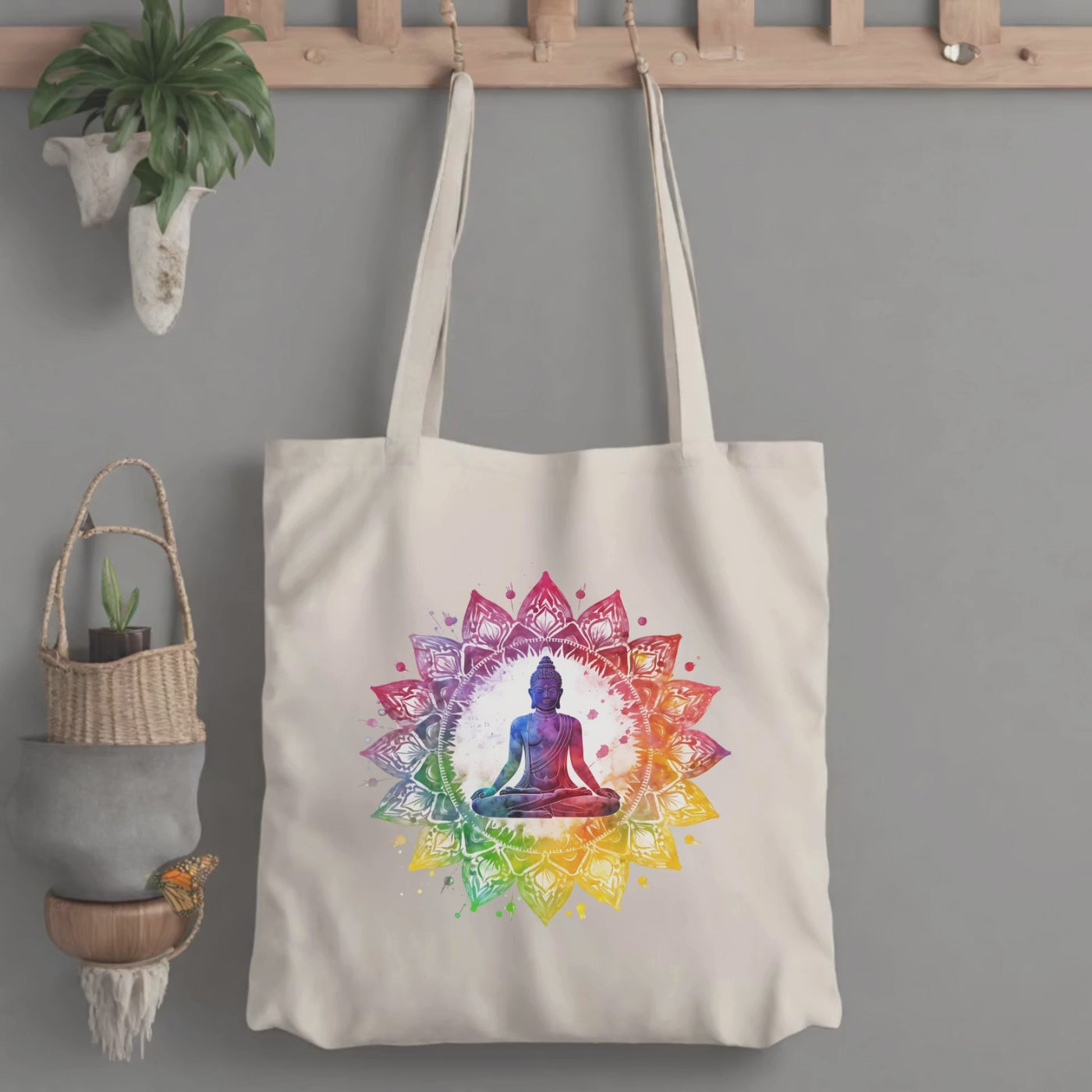 Custom Spiritual Yoga Tote Bag - Mindful Meditative and Harmonious - Holistic Design for Tranquility and Serenity