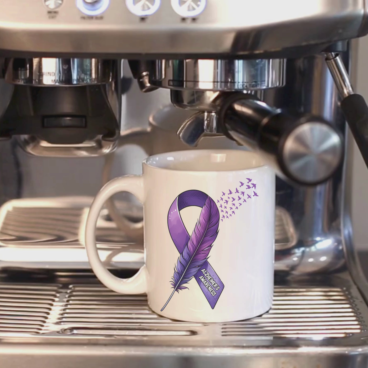 Alzheimers Awareness Ceramic Mug - Perfect Gift for Supporting and Raising Awareness