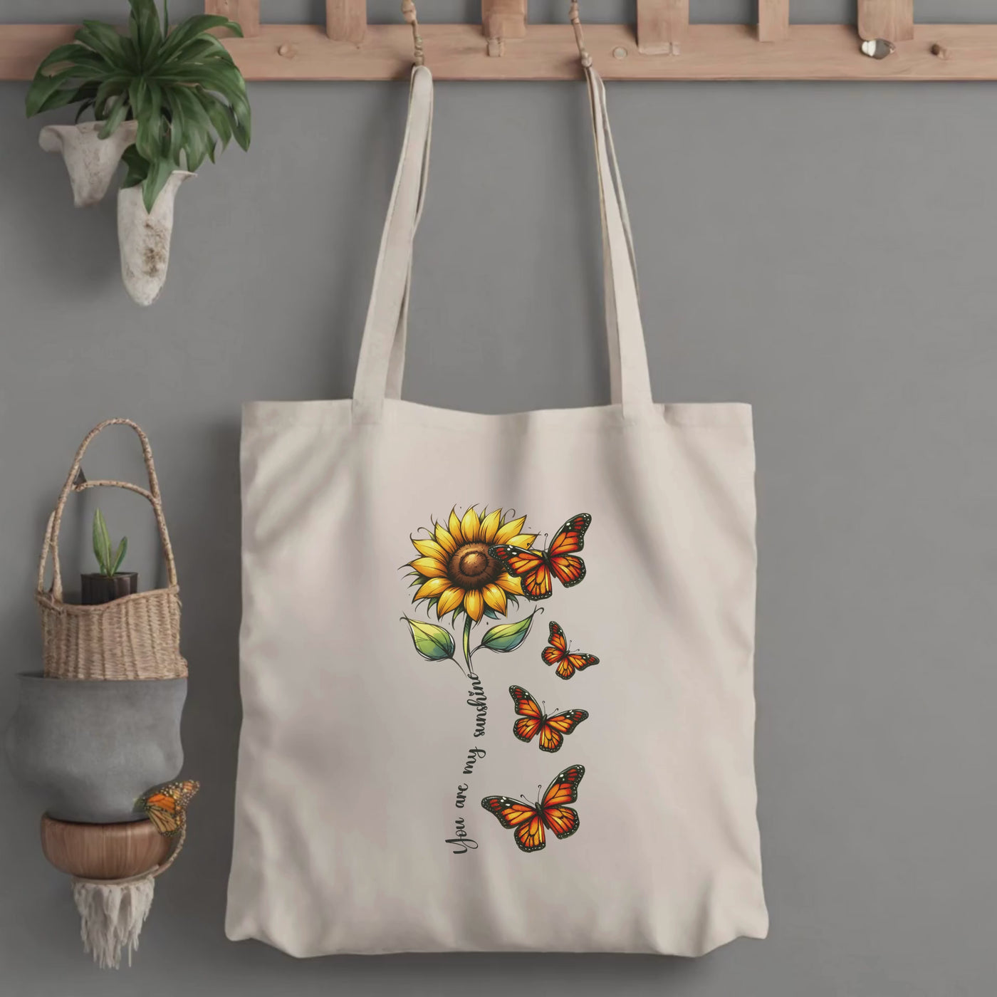 Springtime Tote Bag - Ideal for Beach Outings Picnics and Adventures - Customized and the Perfect Gift for Her