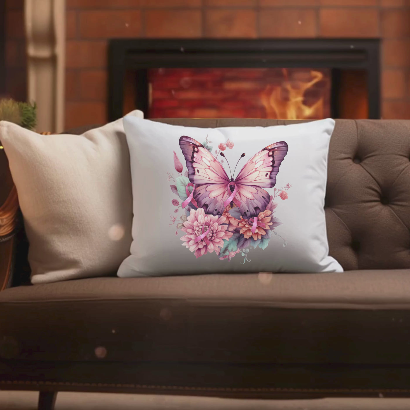 Breast Cancer Awareness Square Pillow