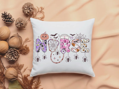 Spooktacular Nurse Halloween Pillow - Perfect for Your Home or Office