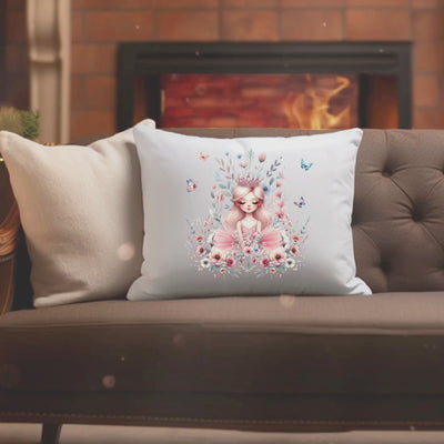 Square Ballerina Pillow - Decorative Accent for Dancers and Ballet Lovers