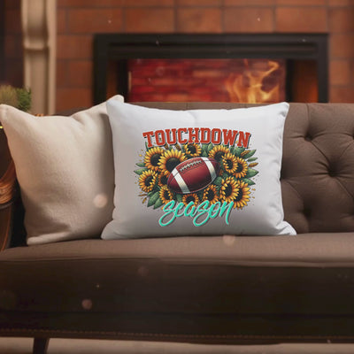 Touchdown Season Square Pillow - Perfect for Football Fans