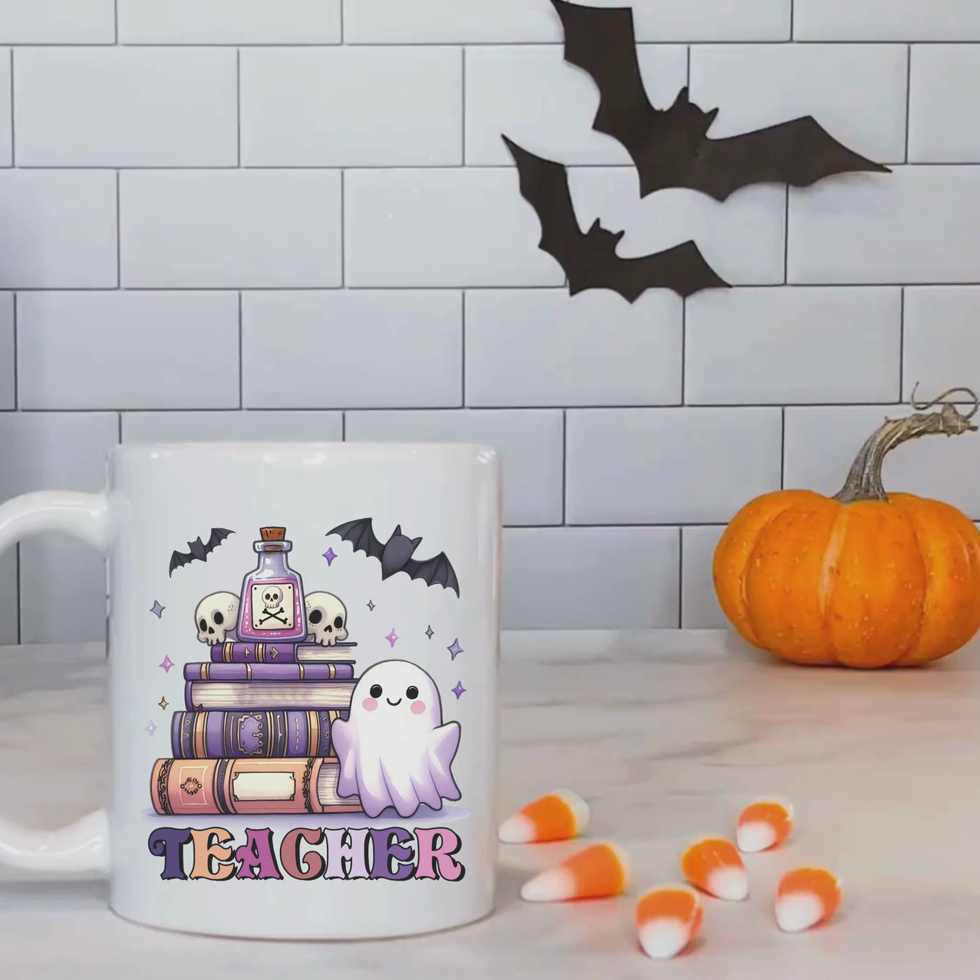 Spooktacular Halloween Teacher Mug - Perfect for Classroom and Home Decor - Ceramic Mug with Fun Design